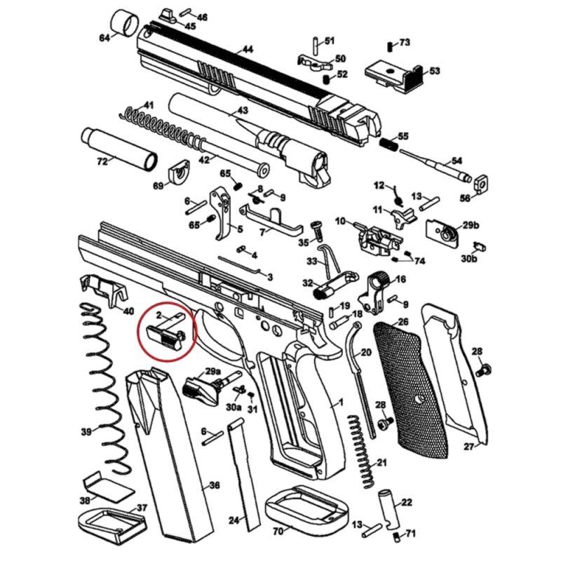 Затворна затримка для CZ 75 (SP-01)
